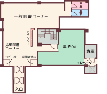 みやこ図書館白旗分館館内マップ1