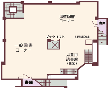 みやこ図書館白旗分館館内マップ2