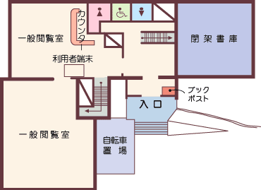 若葉図書館西都賀分館マップ1