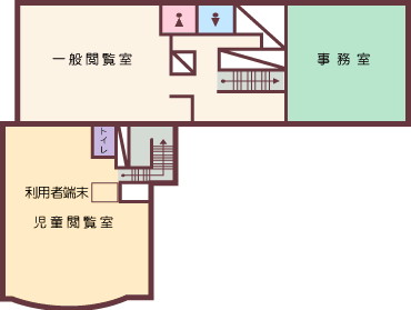 若葉図書館西都賀分館マップ2