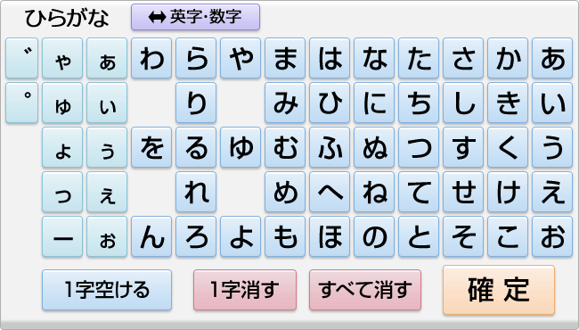 ひらがなソフトウェアキーボード